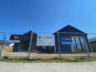 Hiko Heating on site signage